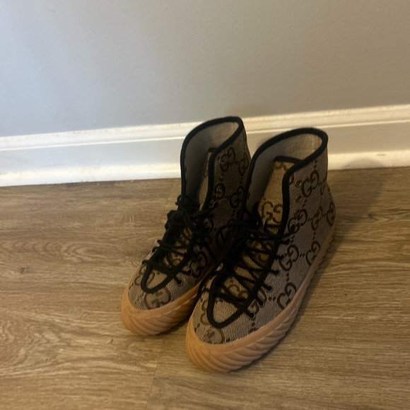 Brown Designer Style Platform Boots – Size 42